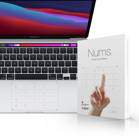 Nums® Smart Number Keypad for MacBook Pro 13 in(2020), Wireless Number Pad